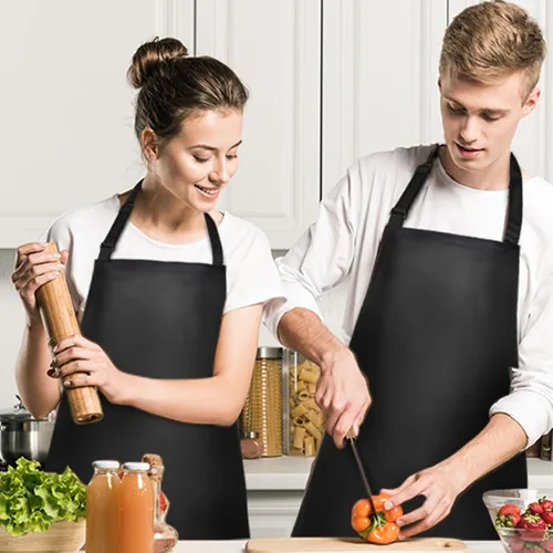 Miniatura 2 de Gotega 3 Pack Delantal de goma impermeable de vinilo ajustable con babero - Delantal de cocina para mujer y hombre, delantal de chef, delantal