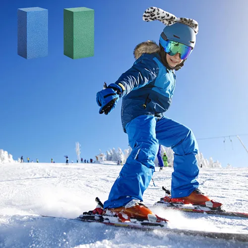 Miniatura 7 de Bloque abrasivo de goma gomosa, 2 piezas, piedra suave de goma para snowboard, piedra de esquí de snowboard para eliminar el óxido y las rebabas