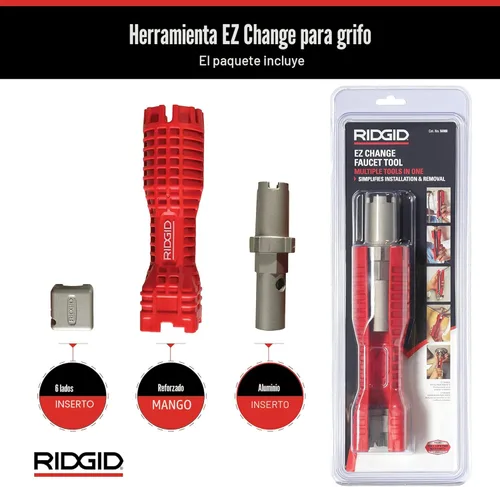 Miniatura 7 de RIDGID 57003 EZ Change Llave de Fontanería para Instalación y Remoción de Grifos