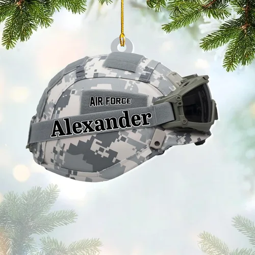 Miniatura 8 de Adornos de Navidad del ejército estadounidense, adorno de veterano para hombres y mujeres, adornos patrióticos para decoración de árbol de Navidad