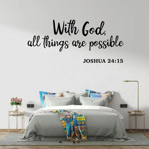 Miniatura 11 de Calcomanías de pared con versículo bíblico con cita religiosa con alas de paloma y círculo, calcomanías de pared con versículos de las Escrituras