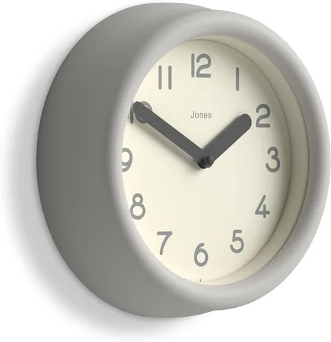 Miniatura 7 de JONES CLOCKS® Reloj de pared Fuze Reloj redondo pequeño Beige Diseño moderno juguetón con presencia escultórica suave Ideal para cocinas