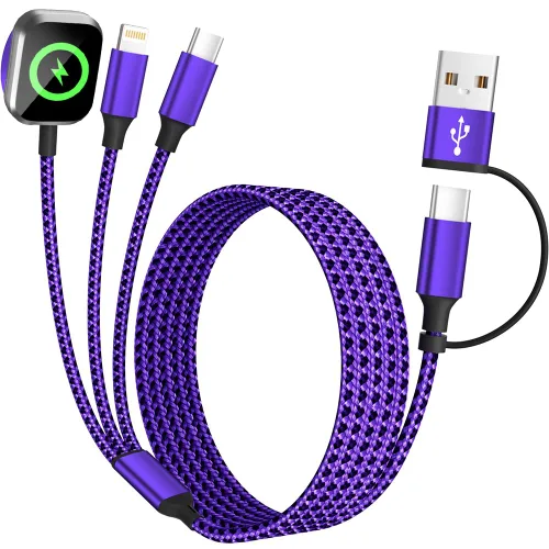 Miniatura 9 de Cruise Essentials - Cable de carga múltiple 3 en 2 para iPhone Watch Charger/iPhone 17/IP, iWatch Charger, Travel Camping Essentials compatible