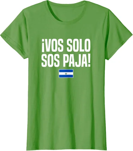 Miniatura 4 de Camiseta Vos Solo Sos Paja Salvadoran Slang Bandera de El Salvador, Negro