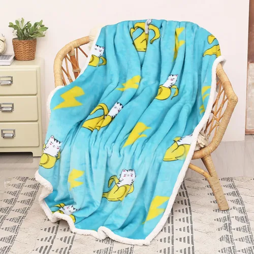 Miniatura 19 de Manta de Sherpa mullida con estampado de tigre; manta supersuave de vellón de visón, manta mullida para la cama y ver televisión, manta mullida