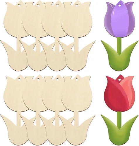 Miniatura 19 de Adornos de madera para cartas de amor para pintar de 7 pulgadas, tamaño grande, para el Día de la Madre, el Día de San Valentín, discos de madera