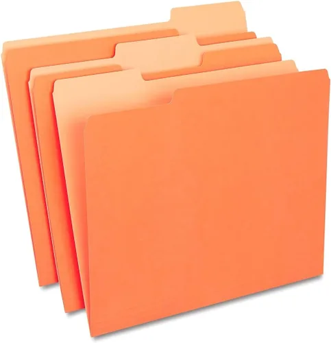 Miniatura 8 de Staples Carpetas de archivos, tamaño carta, pestañas superiores de corte 1/3, azul, papel duradero de 10.5 puntos, paquete de 100