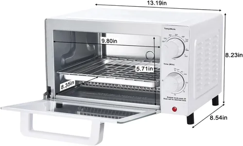 Miniatura 5 de Mainstay - Horno tostador combinado de electrodomésticos de cocina, se adapta a pizza de 9 pulgadas, capacidad de 4 rebanadas, circulación potente