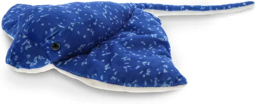 DolliBu Raya Azul Moteada de Peluche - Juguete de Animal de Peluche Raya Súper Suave, Colección Salvaje Regalo de Peluche del Océano para Niños y