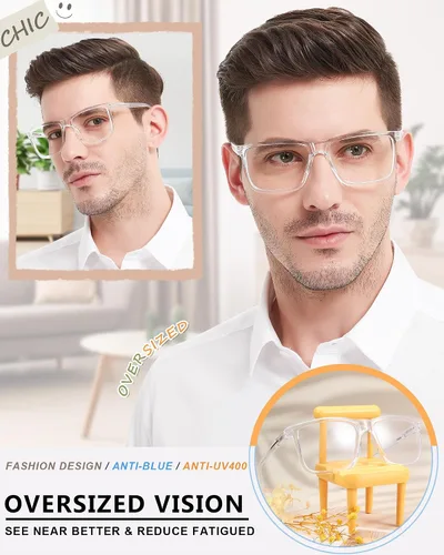 Miniatura 2 de MARE AZZURO Lentes de lectura con bloqueo de luz azul para hombres y lectores de computadora 1.0 1.25 1.5 1.75 2.0 2.25 2.5 2.75 3.0 3.5 4.0 5.0 6.0