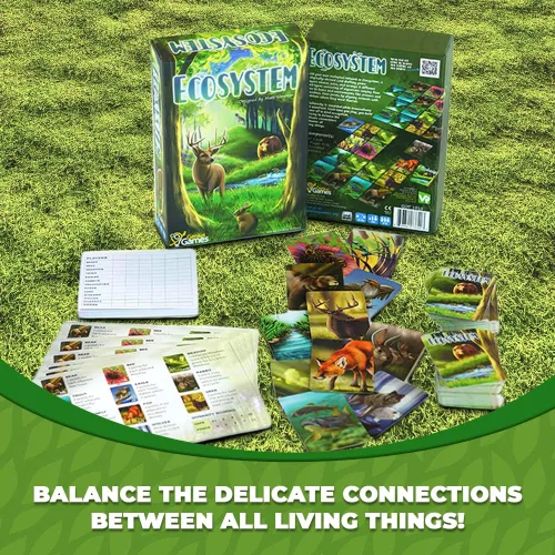 Miniatura 8 de Ecosistema - Un juego de cartas familiar sobre la construcción de hábitats ¡Aprende sobre animales, ecología y biodiversidad para niños, adultos