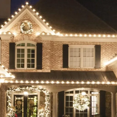 Miniatura 4 de TW SHINE Luces de Navidad C9, 100 luces LED de 66 pies para exteriores, con 8 modos de temporizador, impermeables, conectables para interiores