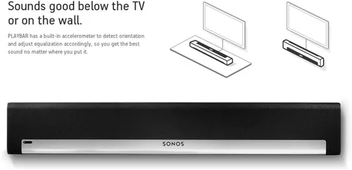 Miniatura 5 de Barra de sonido para TV Sonos, barra de reproducción, altavoz de música de conexión inalámbrica Solo PLAYBAR Negro