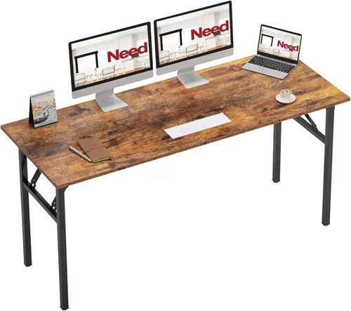 Miniatura 43 de Need AC5AW - Escritorio pequeño plegable, resistente y robusto para computadora, oficina en casa, dormitorios y espacios pequeños, no requiere Roble