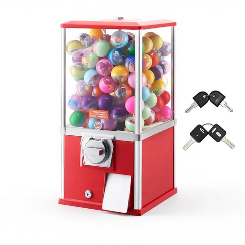 Miniatura 13 de VEVOR Máquina de chicle, dispensador de máquina expendedora de dulces de 21 pulgadas, máquinas expendedoras de 25 centavos para centros comerciales