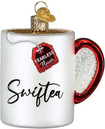 Miniatura 2 de Old World Christmas Adorno soplado de vidrio de té Boba para árbol de Navidad, decoración navideña artesanal, colección de té