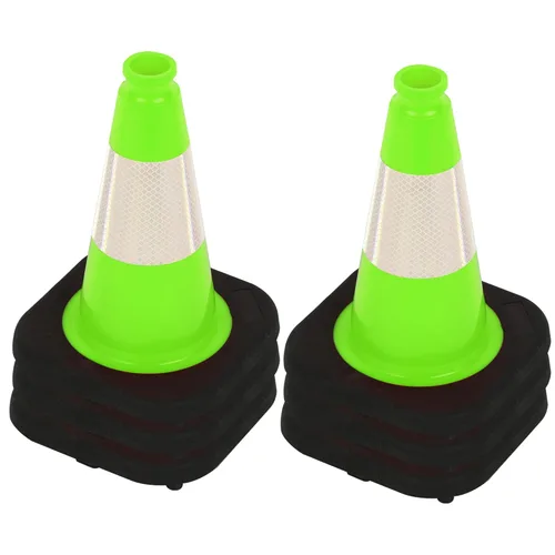 Miniatura 53 de OrangeStar Conos de Tráfico de 36" Paquete de 6 Conos de Seguridad Azules con Collares Reflectantes, Base de Servicio Pesado para Construcción