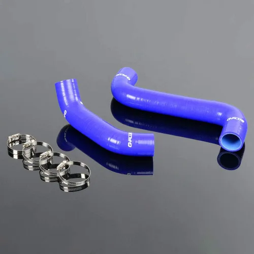 Miniatura 12 de PIT66 Kit de manguera de radiador de silicona, compatible con Impreza WRX GDA/GGA STi GDB/GGB EJ20 2002-2007 negro con abrazaderas