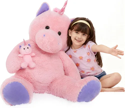 Miniatura 19 de MorisMos Oso de Peluche Gigante Animal de Peluche con Osos Bebé, 35.4'' Oso Grande de Peluche Mamá, 3 Pequeños Osos de Peluche Animales de Peluche a