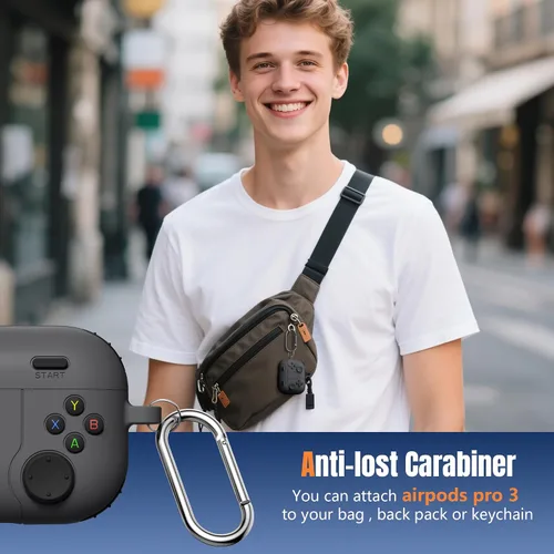 Miniatura 7 de Getino Funda de Juego para Estuche de AirPods Pro 3 2025, Cubierta de Silicona a Prueba de Golpes para Apple AirPods Pro 3 – con Kit de Limpieza