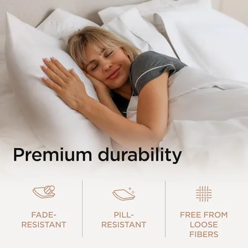 Miniatura 4 de Threadmill Sábanas 100% de algodón Supima americano, tamaño King, 1000 hilos, juego de sábanas de 4 piezas, sábana de satén suave, sábana de cama