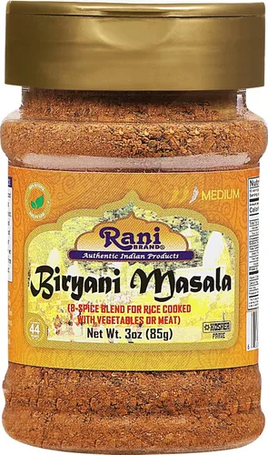 Rani Biryani Masala Curry (mezcla de 7 especias para platos de arroz indio, pullao/pilau) Tarro PET de 3 onzas (3.00 oz) ~ Todo natural | Vegano |
