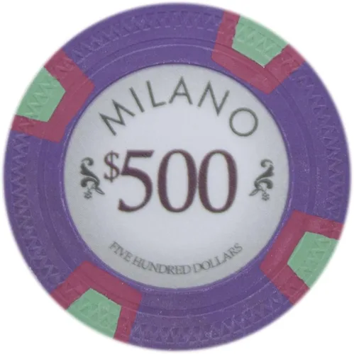 Miniatura 7 de Claysmith Gaming Milano Casino - Fichas de póquer de arcilla de grado 0.35 oz, paquete de 50 Azul ($50 Light Blue)