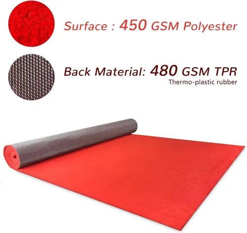 Miniatura 7 de EZLucky Alfombra roja de lujo para fiestas, 2.6 x 30 pies, extra gruesa de alta calidad para bodas y eventos, respaldo antideslizante, decoración