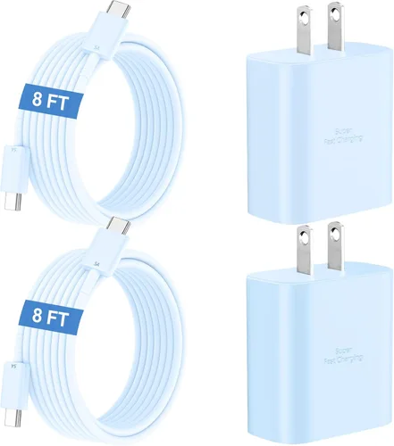 Miniatura 18 de Cargador súper rápido USB C de 45 W para teléfono Android tipo C, bloque de carga rápida con cable de 5 pies para Samsung Galaxy S26/S26