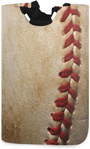ALAZA Cesta de lavandería deportiva para pelotas de béisbol vintage, cesta de almacenamiento grande con asas para cestas, dormitorio, ropa