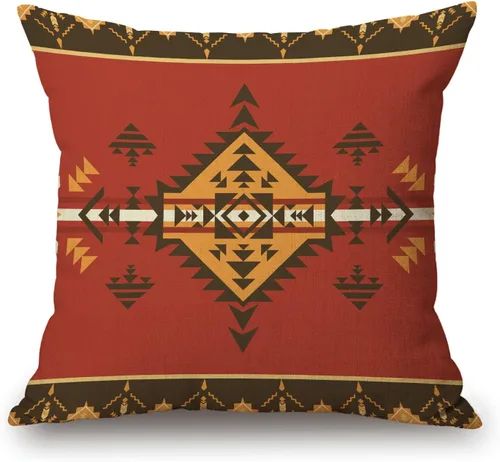 Funda de almohada para decoración del hogar, étnica, tribal, suroeste, retro, vintage, abstracta, geométrica, colorida, decorativa, funda de cojín