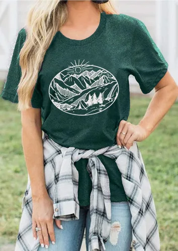 Miniatura 8 de Camisetas sin mangas de senderismo y montaña para mujer, divertidas camisetas de entrenamiento con gráficos de pino y amanecer, camisetas de verano