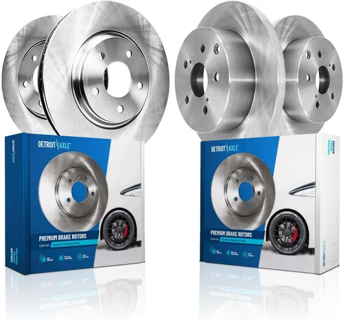 Miniatura 67 de Detroit Axle - 4 rotores de freno para Ford 2012 2013 2014 F-150 Lobo, repuesto de rotores de freno de disco: rotor delantero de 13.78 pulgadas