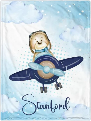 Manta de bebé personalizada para niños, manta de bebé personalizada con nombre, súper suave, mantas personalizadas con nombre para niños, mantas