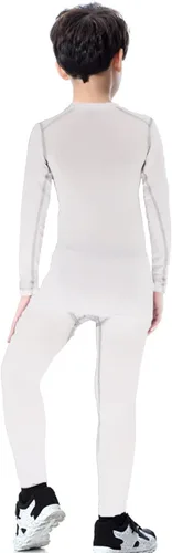 Miniatura 3 de Conjunto de camisetas y pantalones de béisbol de compresión para niños y jóvenes, camisas atléticas de manga larga, pantalones de fútbol, pantalones