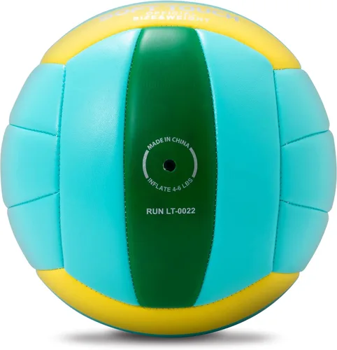 Miniatura 3 de Runleaps Pelota de voleibol de playa, tamaño oficial 5, suave, impermeable, para deportes de arena, pelota de poliuretano para interiores, Naranja