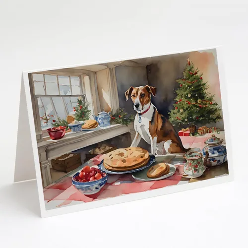 Miniatura 52 de Caroline's Treasures DAC3884GCA7P Paquete de 8 tarjetas en blanco de Navidad con galletas de husky siberiano Tarjetas de felicitación con sobres