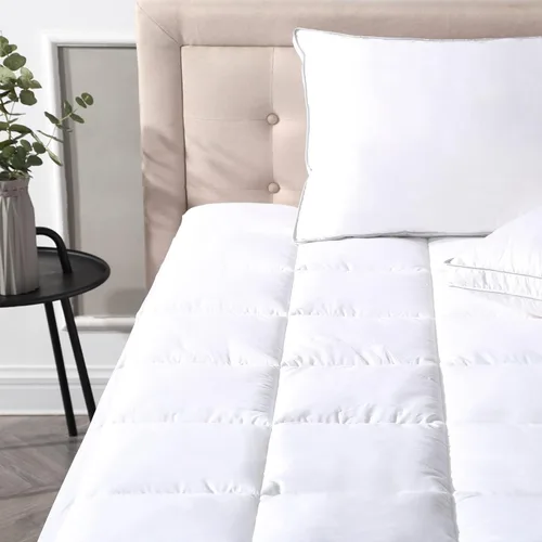 Miniatura 3 de Classic Brands Defend-A-Bed Ultimate Alternative - Protector de colchón acolchado de plumón, tamaño Queen