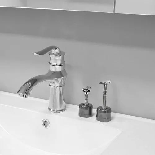 Miniatura 5 de Linkidea Paquete de 2 soportes de afeitar de seguridad, diámetro de apertura de 0.7 pulgadas (0.728 in), soporte de afeitado para hombre