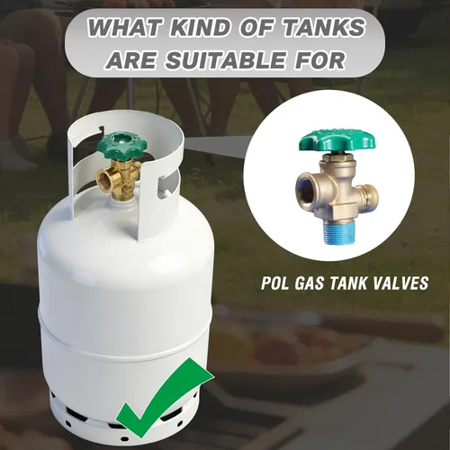 Miniatura 7 de Adaptador de tanque de propano antiguo a nuevo, adaptador de tanque de propano que convierte la válvula de servicio del tanque POL LP en manguera