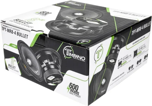 Miniatura 7 de Timpano TPT-MR8-4 Bullet - Altavoz bala profesional de rango medio de 8 pulgadas, 600 vatios de potencia máxima, altavoz de rango medio