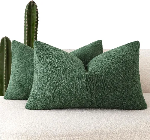 Miniatura 68 de Foindtower - Juego de 2 fundas decorativas de textura de bucle, fundas de almohada acentuadas, fundas de cojín sólidas, neutrales, para sofá, silla