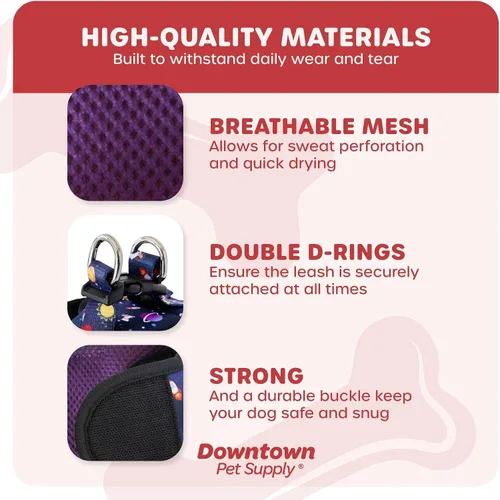Miniatura 4 de Downtown Pet Supply Arnés para perro Step-in – Sin tirones, malla acolchada ajustable con ribete reflectante, correa de hebilla segura – Arnés