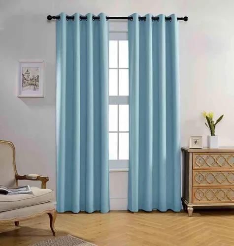 Miniatura 13 de Miuco paneles de cortina de oscurecimiento con arandelas, cortinas opacas con textura para salón, juego de 2