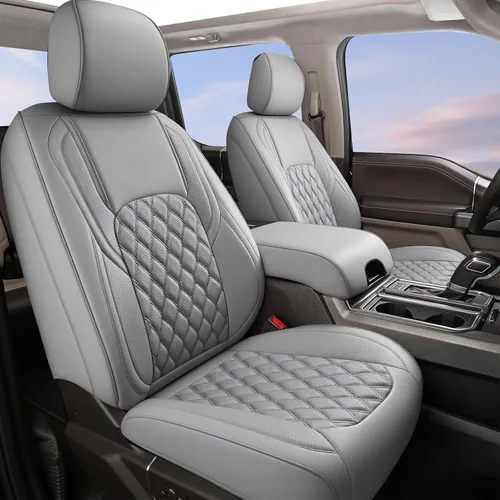 Miniatura 14 de Huidasource - Funda personalizada para asientos de automóvil, de cuero, impermeable, protector de cojines de asiento delanteros y traseros