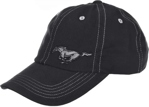 Miniatura 3 de Gorra de tela ajustable para hombre Ford Mustang con diseño de bandera a cuadros