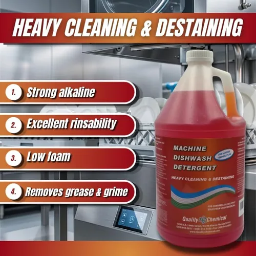 Miniatura 3 de Detergente para lavavajillas de grado industrial comercial – Un detergente de grado premium para lavavajillas de baja o alta temperatura, caja de 4