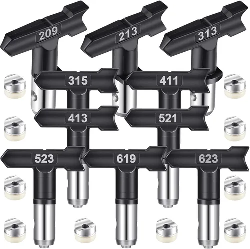 10 Piezas Puntas de Pulverización Puntas de Pulverización Reversibles Boquillas de Pulverización sin Aire para Pistolas Pulverizadoras de Pintura
