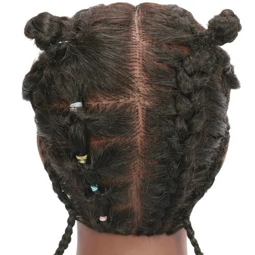 Miniatura 6 de Cabeza de maniquí con cabello rizado afro 100% cabello humano real para práctica de peluquería, cosmetología, muñeca maniquí para peinado, extensión