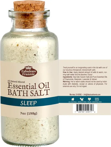 Miniatura 2 de Fabulous Frannie Sleep Therapeuic - Sal mineral de baño aceites esenciales puros (lavanda, mejorana, vetiver y manzanilla) 7 onzas (paquete de 1)